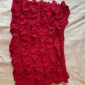 Edikted Vibrant Red Ruffled Mini Skirt